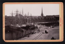 DE1989 - COPENHAGEN - BØRSGADE - SCHOONER SHIPS - CABINET PHOTO - 1880-1890 No. 4513 - Danemark