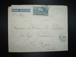 DEVANT Par Avion En FM Pour La FRANCE TP MOYEN-CONGO 1F50 SurchAFRIQUE EQUATORIALE FRANCAISE OBL.26 MARS 40 POINTE NOIRE - Covers & Documents