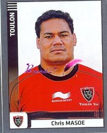 Image PANINI Sport RUGBY 2012-2013 (top 14 Pro D2) N° 322 Toulon Chris MASOE - Autres & Non Classés