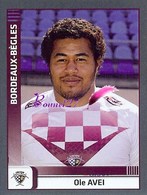 Image PANINI Sport RUGBY 2012-2013 (top 14 Pro D2) N° 89 Bordeaux AVEI - Other & Unclassified