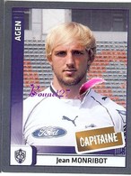 Image PANINI Sport RUGBY 2012-2013 (top 14 Pro D2) N° 23 Jean MONRIBOT Capitaine - Autres & Non Classés