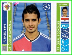 Foot Panini Champions League 2014-2015 FC BASEL DERLIS GONZALEZ N°136 - Autres & Non Classés