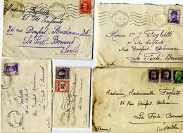 Lot De 5 Lettres De MONACO: 1939 - Brieven En Documenten