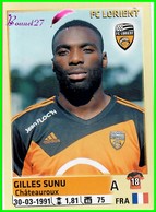 PANINI Foot 2014-2015 Equipe FC LORIENT - Gilles SUNU N° 190 - Autres & Non Classés