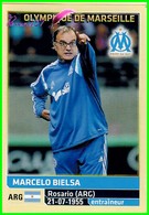 PANINI Foot 2014-2015 Equipe OLYMPIQUE DE MARSEILLE - Marcello BIELSA N° 220 - Autres & Non Classés