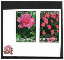 Kyrgyzstan.2010 Flowers (Peony). Imperf Pair Of 2v: 25, 30  Michel # 613-14 B - Kirgisistan