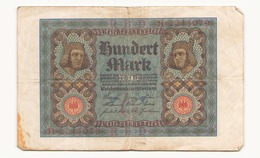 Allemagne Billet 100 Mark 1920, ( Pliures, Déchirures, Rousseurs Taches  ) - 100 Mark