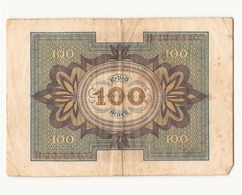 Allemagne Billet 100 Mark, 1920 , ( Pliures, Déchirures, Rousseurs Taches  ) - 100 Mark