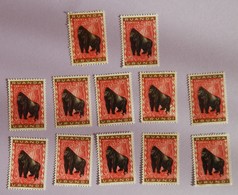RUANDA URUNDI 12X YT 205 NEUFS**/*  GORILLE  ANNEE 1959 - Unused Stamps