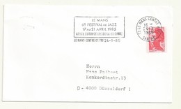 THEME EUROPE  ANNEE EUROPENNE DE LA MUSIQUE  LE MANS 24/01/85 - Mechanical Postmarks (Advertisement)
