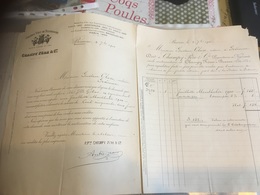 VINS CHAMPY ET PÈRE BEAUNE 1901 Pour Close à GEDINNE DOIBLE FACTURE À VOIR - Alimentaire