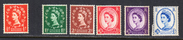 Great Britain 1959 Phosphor-granite, Mint No Hinge, Sc# , SG 599-601,605-608 - Nuevos