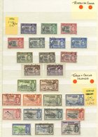 BRITISH COMMONWEALTH KGVI VFU Range On Stock Sheets Comprising Hong Kong 1938-52 Set + Some Perf Variations, India 1937  - Other & Unclassified