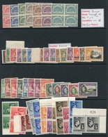 BRITISH COMMONWEALTH KGVI UM Complete Sets Comprising Burma 1946 Telegraph Set In Blocks Of Four, Dominica 1938 Set, Gol - Sonstige & Ohne Zuordnung