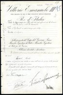 MUSSOLINI, BENITO & VICTOR EMMANUEL III Single Page Official Document Signed In Black Ink Across The Lower Portion By Mu - Sonstige & Ohne Zuordnung