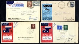 QANTAS First Flight Covers (4) 1947 July 17th Official Cover Rabaul - Sydney Pilot Signed, By 3 Pilots, Another But Holl - Autres & Non Classés