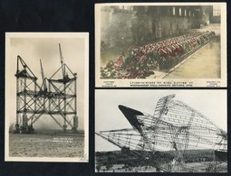 1920's-30's Range Of Photographic Cards Concerning The Airship R101shows Wreckage Of The Crash In France, Mooring Mast,  - Otros & Sin Clasificación