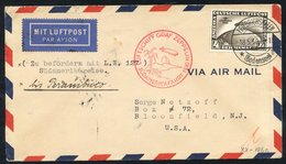 1930 South America Flight 4m Sepia Used On Flown Cover To USA Via Pernambuco, Usual Red Cachet. Stamp Alone Cat. £500. ( - Autres & Non Classés