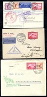1931-33 Vienna First South America & Deutschland Flight Cards & Envelope, All Franked 1rm Zeppelin & Other Vals, Bearing - Autres & Non Classés