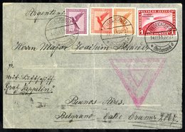 1933 Chicago Flight Envelope To Buenos Aires, Franked 10pf, 15pf & 50pf 'Eagle' Airs + 1rm Commemorative Zeppelin (Cat.  - Andere & Zonder Classificatie