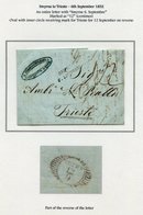 Austrian Levant 1852-1913: Entire Letters (3) & Postcards (4) All From Smyrne (Izmir), Earliest Entire With Two Line Dat - Autres & Non Classés