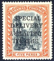 1916 SPECIAL DELIVERY 5d Black & Orange, Variety Ovpt Double, One Inverted M - Horizontal Gum Crease O/w Fine. Brandon C - Other & Unclassified