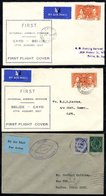 1929-37 First Flight Covers (3), 1929 May 23rd PAA Belize - Cristobal With Oval Cachet (60 Flown), 1937 Aug 17th TACA Be - Otros & Sin Clasificación