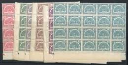 Telegraph Stamps 1946 Peacock Set Of Seven In UM Blocks Of Twenty, SG.T1/T7. (140) Cat. £640 - Autres & Non Classés