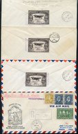 First Flight Covers (40) Incl. Three Commercial Airways And One With Cherry Red Airline Labels, A Number With Coil Stamp - Autres & Non Classés