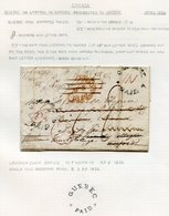 1814-37 Letters From Quebec (4), Two With Fleuron Cancels (one Very Poor), 1826 Letter To England With Circular QUEBEC P - Autres & Non Classés