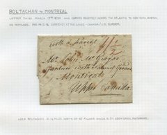 1820-55 Letters Or Covers (8) Written Up On Pages, All Bar One Internal Usage, With Manuscript Rates. The One Cover Is F - Sonstige & Ohne Zuordnung