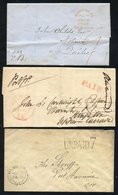 1826-79 Stampless Envelopes Or Folded Letters All With Either Manuscript Or H/stamp Markings. (16) - Sonstige & Ohne Zuordnung