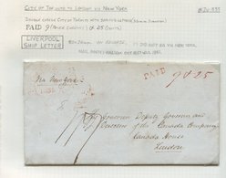 1835-58 Letters (5) Written Up On Pages, All From Toronto. 1835 To London With PAID H/stamp & M/s '9' & '25' In Red, 185 - Autres & Non Classés