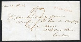 1837 (Apr 1) Folded Letter To London With A Fine Strike Of The Scarce 'PAID 7 & 25' H/stamp (7d Across River Queenstown  - Sonstige & Ohne Zuordnung