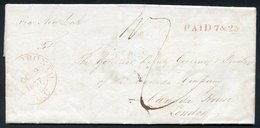 1837 Folded Letter To London, With Large Double Ring 'CITY Of TORONTO OC.9.1837' Cancel And With A Fine Strike Of The Sc - Otros & Sin Clasificación