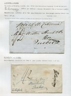 1846-48 Envelopes (2) & A Folded Letter From England To Canada, The 1846 Envelope & The 1847 Entire With S/line '1/4 Cur - Other & Unclassified