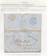 1849 Letter To England Headed Partridge Crop, Hudsons Bay July 13th 1849. A SHIP LETTER (Bristol) H/stamp And Fairford & - Autres & Non Classés