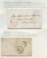 1853 Folded Letter To Montreal With A Good Strike Of STEAMBOAT - LETTER QUEBEC JY.1.1853 & An 1854 Envelope To Quebec Wi - Autres & Non Classés