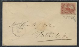 1858 Mourning Envelope From Clifton To Perth C.W, Franked By A 3d Red Beaver On Thin Soft Horizontally Ribbed Paper (SG. - Autres & Non Classés