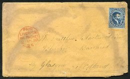 1859 Cover To Glasgow With A 10d, Clear Margins At Left, Touched In Places Elsewhere, Tied By A Red Concentric Ring Canc - Autres & Non Classés