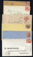 1859-68 Covers (6) All With A Single 5c Franking, Hamilton 1862, Ormstown 1864, Toronto 1864, Niagara 1862, Montreal 185 - Sonstige & Ohne Zuordnung