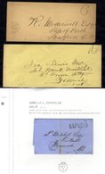 1859-72 Covers (9) With Unpaid H/stamps, Five Are 5c Also 6, 10, 14 H/stamp & 21 Manuscript. - Autres & Non Classés