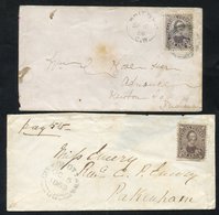 1863 & 1866 Covers (2) With 10c Stamps, The 1863 Cover Ottawa (OC 5) To Pakenham Is A Double Rate Cover, And An 1866 Whi - Autres & Non Classés