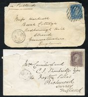 1868 12½c On Cover To Stroud, England Tied By A Barred Cancel, Kingston DE.18.68 Cancel At Lower Left. 1868 Cover To Ric - Autres & Non Classés