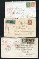 1877-90 Small Queen's 2c & 3c On 1877 Cover, Orilla (DE 15) To Scotland, 1881 2c, 3c & 5c Cover, Port Hope (SP 20) To Ir - Sonstige & Ohne Zuordnung