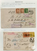 1889-97 Covers (8) Sent Registered, All With Small Queen's Vals Paying An 8c Rate. Nice Group. - Autres & Non Classés