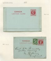 1893-1902 QV Letter Cards Incl. 1c, 2c, 3c & The 2c Overprint On 3c. Noted - 1897 1c Card With ½c (4) Small Queen's Adde - Sonstige & Ohne Zuordnung