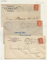 1896-97 Small Queen's Covers Or Cards, All With The Duplex 'Flag' Cancels, With Letters A-F, Two With No Letter. Nice Gr - Autres & Non Classés