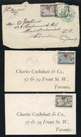 1898 Imperial Penny Postage Covers (5) And A Front With The Different Shades Of The Printing, Four Used In 1899, The Oth - Sonstige & Ohne Zuordnung