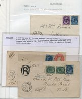 1898-1902 Four Covers, Three Registered, All With 1897-1902 Issues. Nice Group. - Sonstige & Ohne Zuordnung